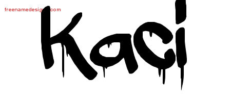 Kaci Graffiti Name Tattoo Designs