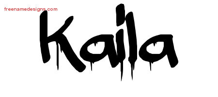 Kaila Graffiti Name Tattoo Designs