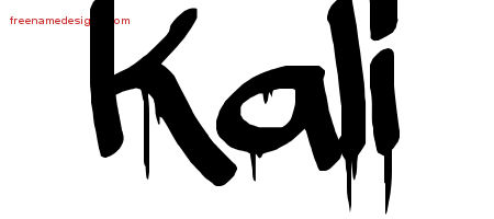 Kali Graffiti Name Tattoo Designs