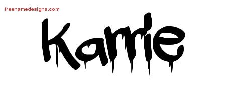 Karrie Graffiti Name Tattoo Designs