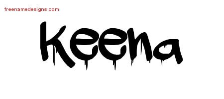 Keena Graffiti Name Tattoo Designs