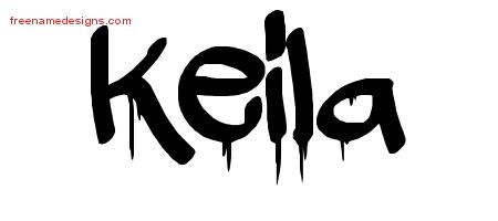 Keila Graffiti Name Tattoo Designs
