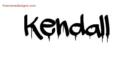 Kendall Graffiti Name Tattoo Designs