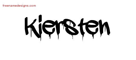 Kiersten Graffiti Name Tattoo Designs
