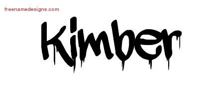 Kimber Graffiti Name Tattoo Designs