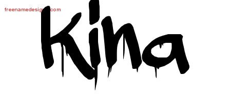Kina Graffiti Name Tattoo Designs