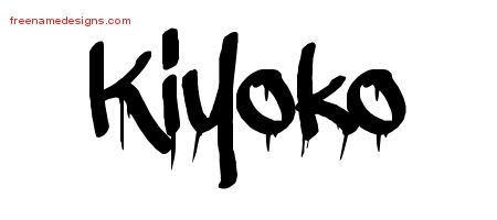 Kiyoko Graffiti Name Tattoo Designs