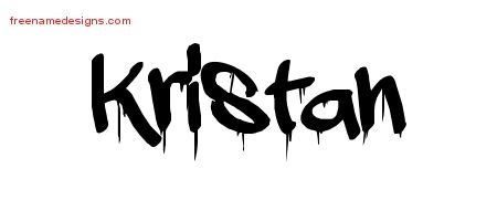 Kristan Graffiti Name Tattoo Designs