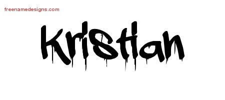 Kristian Graffiti Name Tattoo Designs