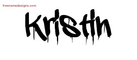 Kristin Graffiti Name Tattoo Designs