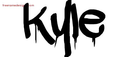 Kyle Graffiti Name Tattoo Designs