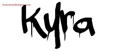 Kyra Graffiti Name Tattoo Designs