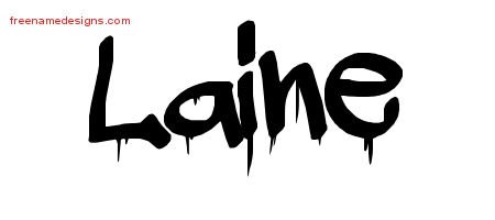 Laine Graffiti Name Tattoo Designs