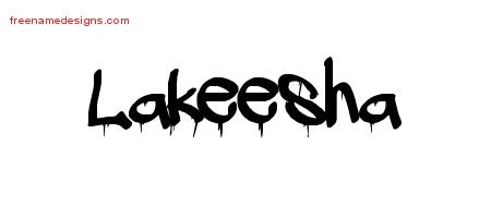Lakeesha Graffiti Name Tattoo Designs