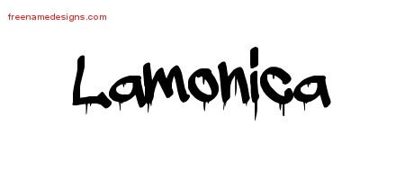 Lamonica Graffiti Name Tattoo Designs