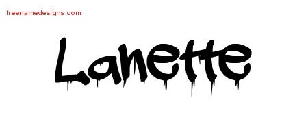 Lanette Graffiti Name Tattoo Designs
