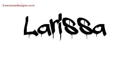 Larissa Graffiti Name Tattoo Designs