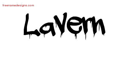 Lavern Graffiti Name Tattoo Designs