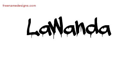 Lawanda Graffiti Name Tattoo Designs