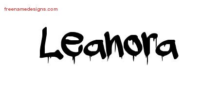 Leanora Graffiti Name Tattoo Designs