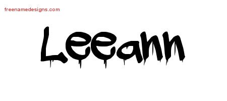 Leeann Graffiti Name Tattoo Designs