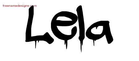 Lela Graffiti Name Tattoo Designs