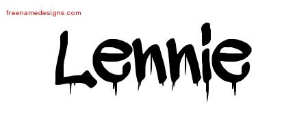 Lennie Graffiti Name Tattoo Designs