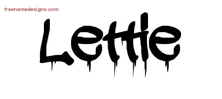 Lettie Graffiti Name Tattoo Designs