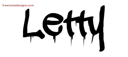 Letty Graffiti Name Tattoo Designs