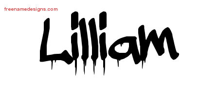 Lilliam Graffiti Name Tattoo Designs