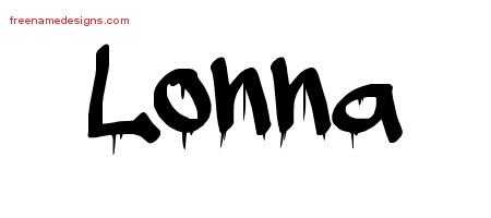 Lonna Graffiti Name Tattoo Designs