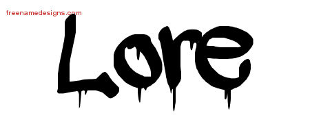 Lore Graffiti Name Tattoo Designs