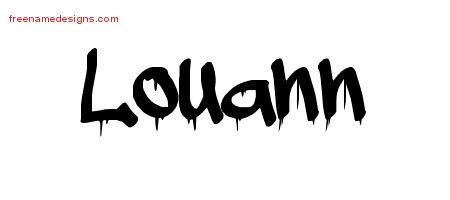 Louann Graffiti Name Tattoo Designs