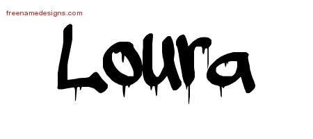 Loura Graffiti Name Tattoo Designs