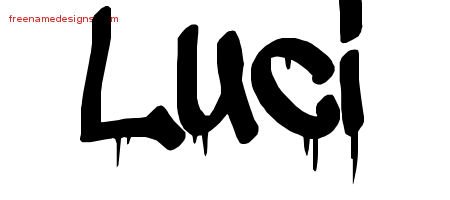 Luci Graffiti Name Tattoo Designs