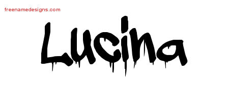 Graffiti Name Tattoo Designs Lucina Free Lettering - Free Name Designs