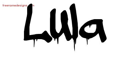 Lula Graffiti Name Tattoo Designs