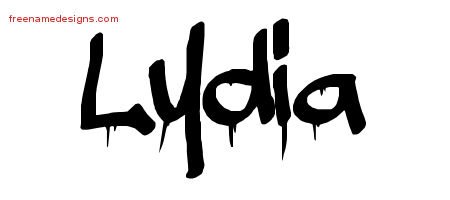Lydia Graffiti Name Tattoo Designs