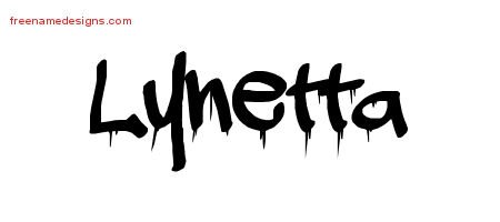 Lynetta Graffiti Name Tattoo Designs