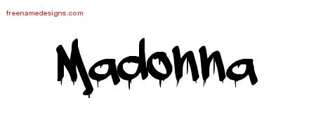 Madonna Graffiti Name Tattoo Designs