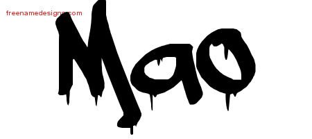 Mao Graffiti Name Tattoo Designs