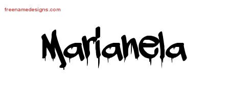 Marianela Graffiti Name Tattoo Designs