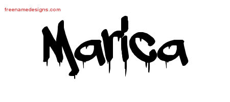 Marica Graffiti Name Tattoo Designs
