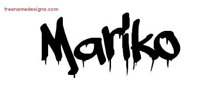Mariko Graffiti Name Tattoo Designs