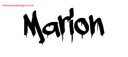 Marion Graffiti Name Tattoo Designs