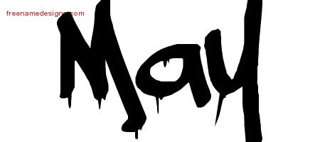 May Graffiti Name Tattoo Designs