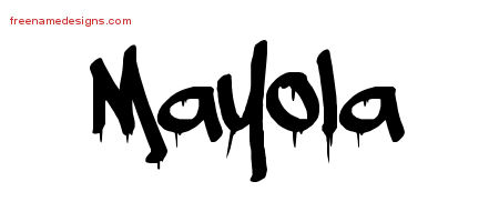 Mayola Graffiti Name Tattoo Designs