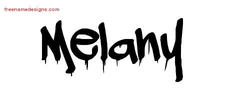 Melany Graffiti Name Tattoo Designs