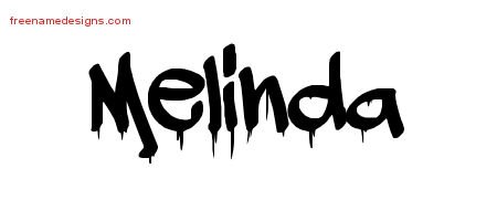 Melinda Graffiti Name Tattoo Designs