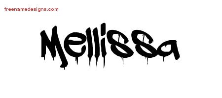 Mellissa Graffiti Name Tattoo Designs